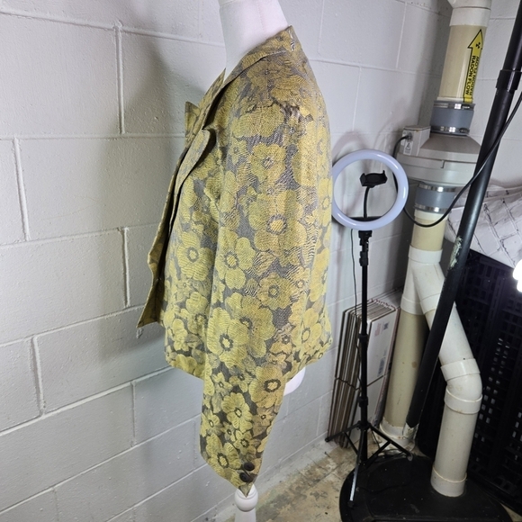 Vtg 80s Michi Moon for Sanyo floral boxy blazer jacket made in Japan - Picture 11 of 14